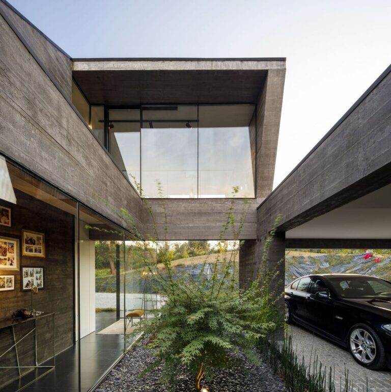 Cork Oak House An Angular Concrete House By Hugo Pereira Arquitetos