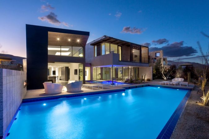 Majestic Sun Glow Lane Modern Home in Las Vegas by Eric Strain