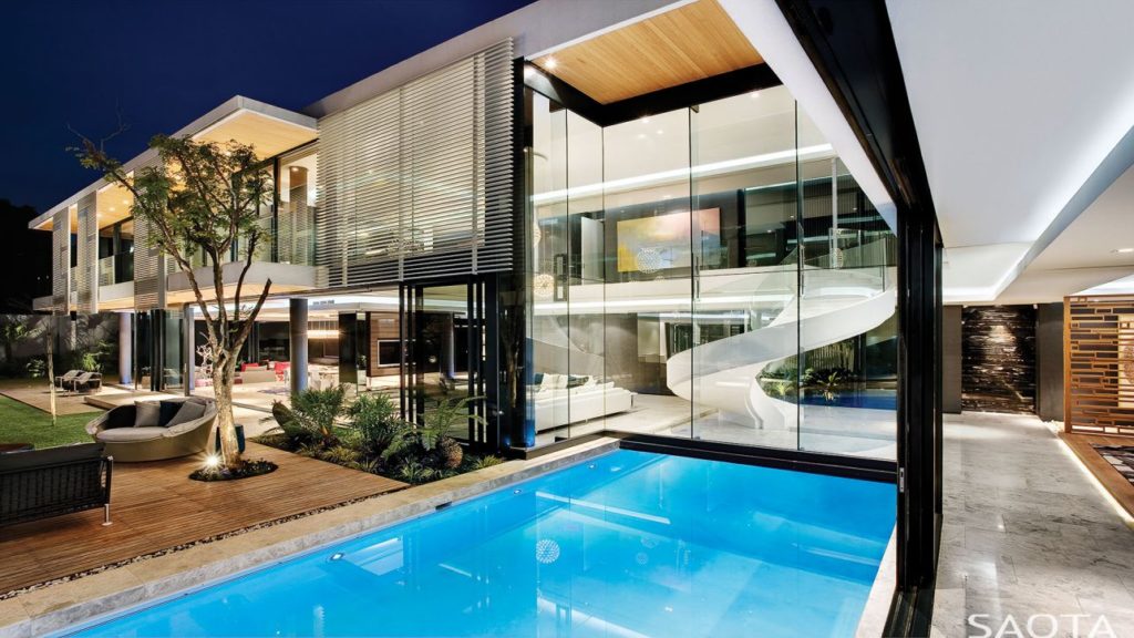 luxury houses, modern homes, Modern Villa in South Africa