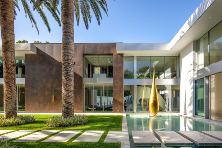 Luxurious and Private Bel Air Mansion with 160ft Pool and World-Class ...