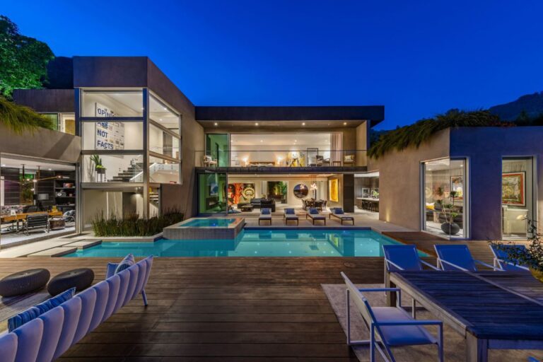 1709 Rising Glen – A Modern Estate features the Pinnacle of California Style for Sale $9.3 Million