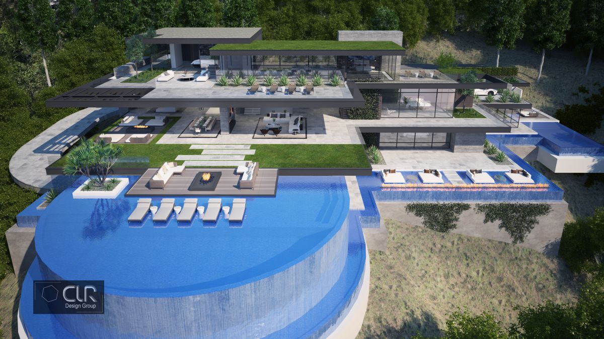 Benedict Canyon Residence Concept, Beverly Hills by CLR Design Group