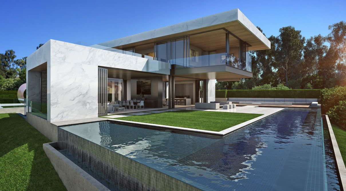 Laurel Way Residence Concept, Beverly Hills by Mcclean Design.