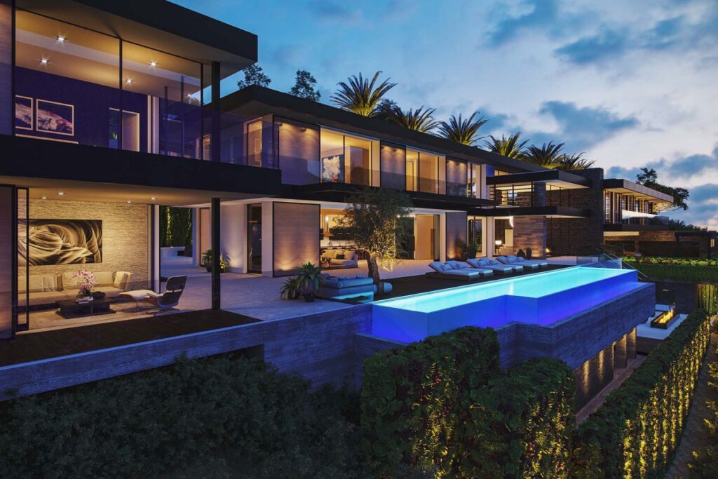 Stanley Modern Mansion Concept, Los Angeles by David Hiller Studio