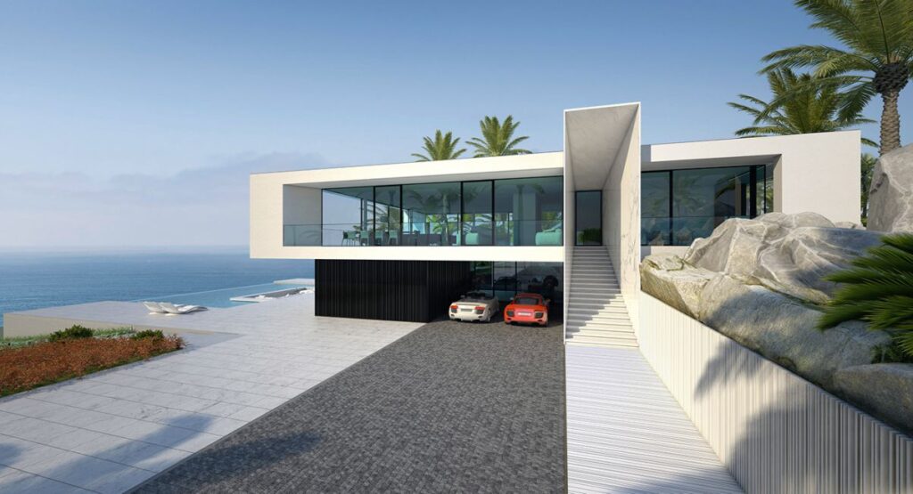 Conceptual Design of White Beach House by Alexander Zhidkov Architect