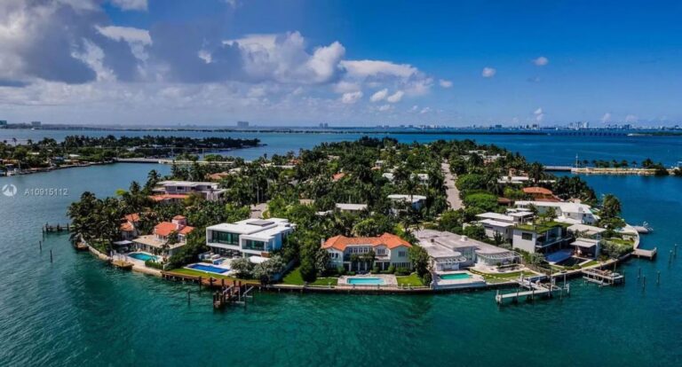 Sleek Miami Beach House on Rivo Alto Island with Stunning Skyline Views ...