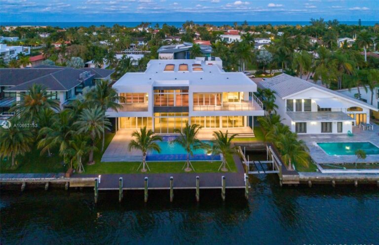 Center Island Contemporary Home in Florida for Sale at $11.995 Million