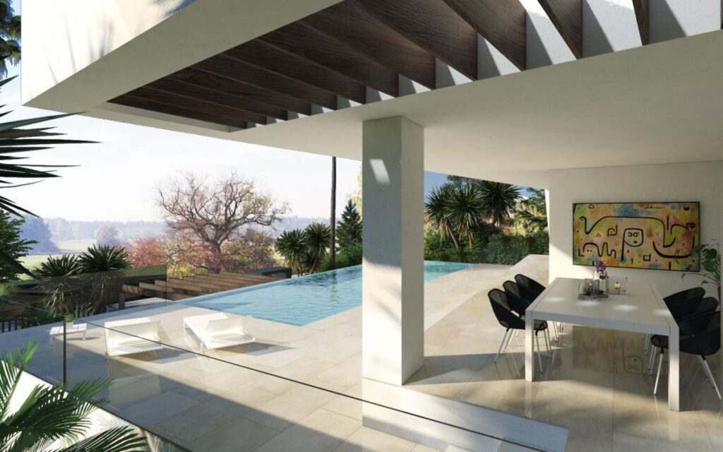 Concept of Contemporary Villa on the New Golden Mile, Marbella, Spain