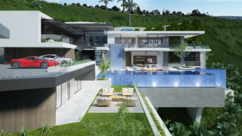 Conceptual Design of Los Angeles Modern Mansion by CLR Design Group