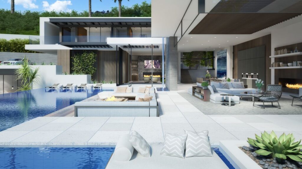 Conceptual Design of Los Angeles Modern Mansion by CLR Design Group