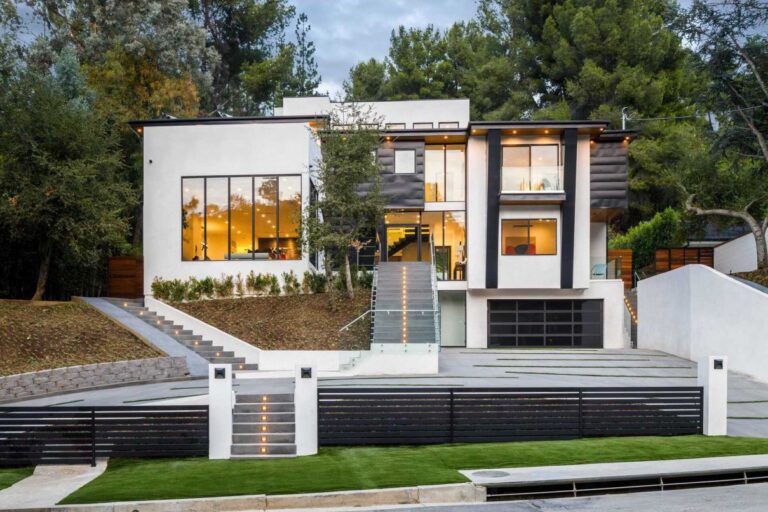 New Contemporary Architectural Home for Sale in Encino at $5,795,000