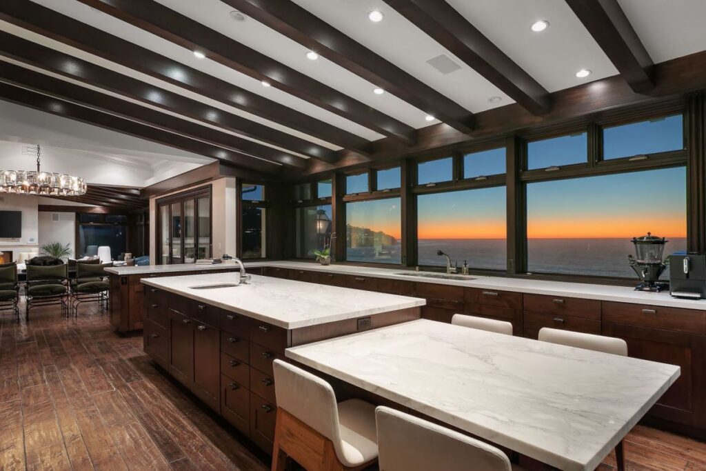 The California Mansion is a massive oceanfront property with expansive panoramic ocean views from every vantage point now available for sale. This mansion located at 417 Paseo De La Playa, Redondo Beach, California; offering 10 bedrooms and 15 bathrooms with over 15,700 square feet of living spaces.