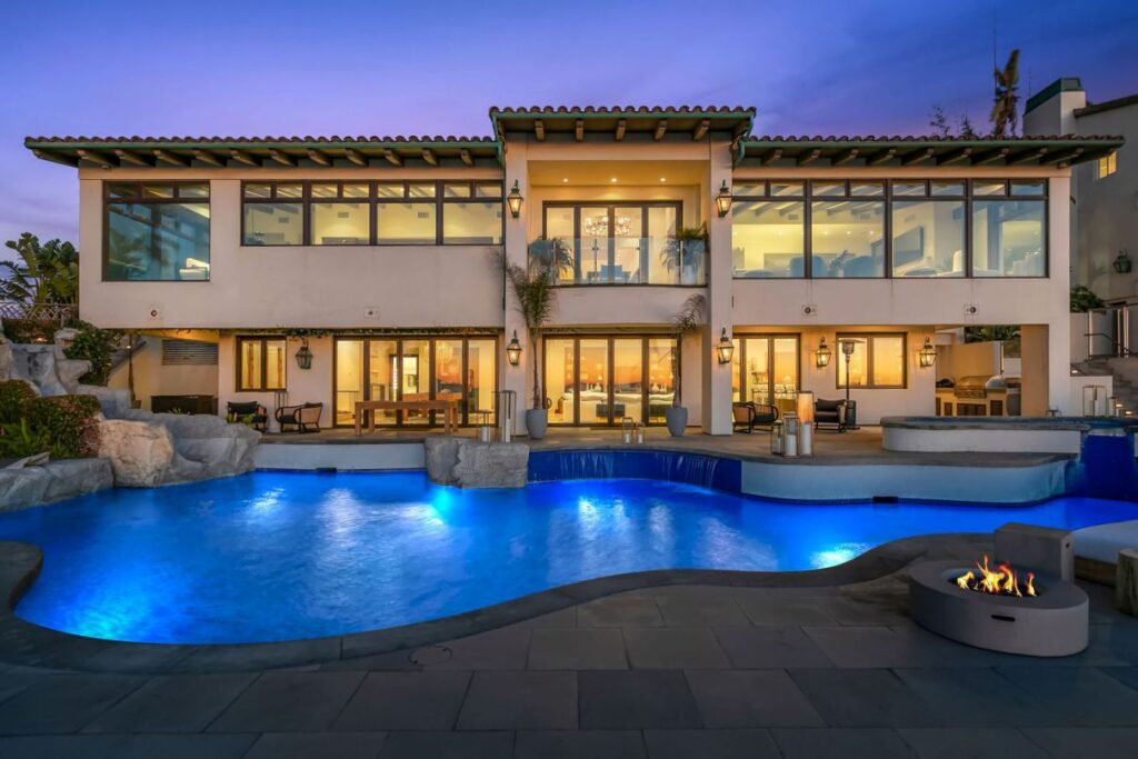 The California Mansion is a massive oceanfront property with expansive panoramic ocean views from every vantage point now available for sale. This mansion located at 417 Paseo De La Playa, Redondo Beach, California; offering 10 bedrooms and 15 bathrooms with over 15,700 square feet of living spaces.