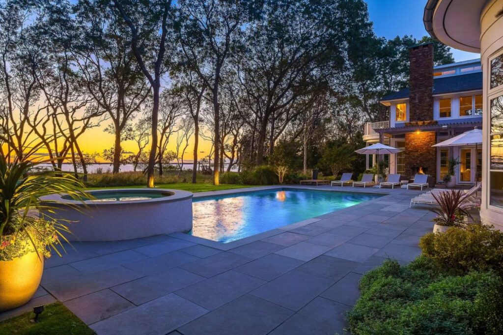 The Sag Harbor House is a marvelous waterfront estate in the prestigious Western end of North Haven now available for sale. This home located at 26 On The Blfs, Sag Harbor, New York; offering 6 bedrooms and 7 bathrooms with over 9,700 square feet of living spaces.
