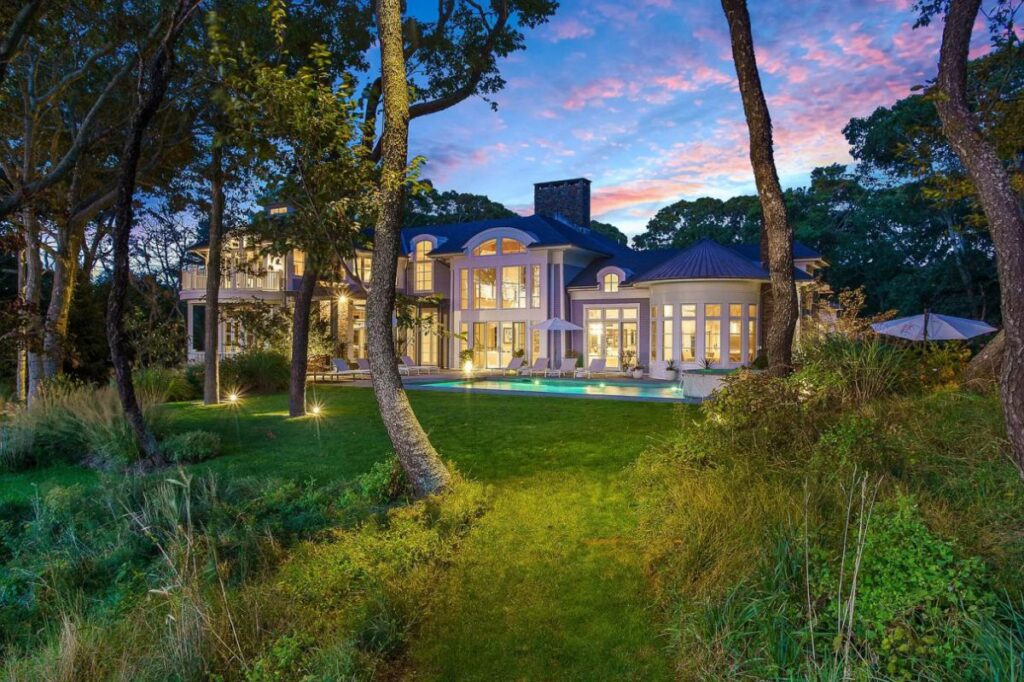 The Sag Harbor House is a marvelous waterfront estate in the prestigious Western end of North Haven now available for sale. This home located at 26 On The Blfs, Sag Harbor, New York; offering 6 bedrooms and 7 bathrooms with over 9,700 square feet of living spaces.