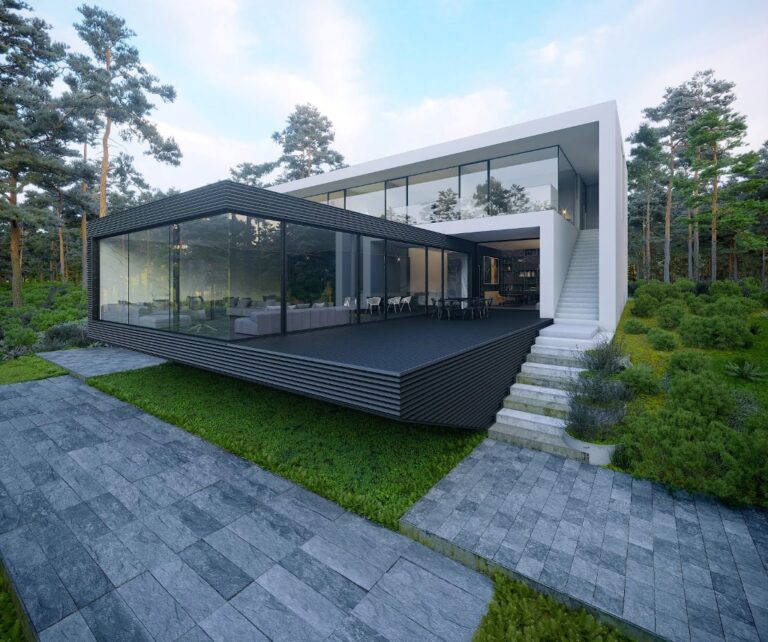 Masterful Design Concept of House in Forest by Alexander Zhidkov