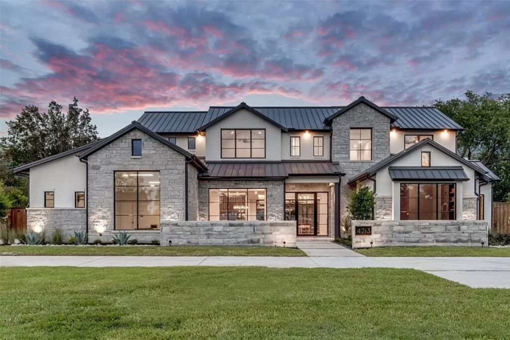 The Dallas Home is a newly built Twin Oaks residence offers exceptional details, custom finishes now available for sale. This home located at 4213 Willow Grove Rd, Dallas, Texas; offering 5 bedrooms and 7 bathrooms with over 6,700 square feet of living spaces.