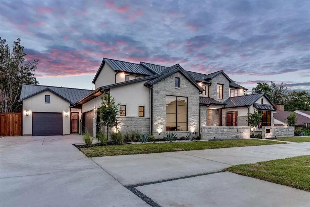 The Dallas Home is a newly built Twin Oaks residence offers exceptional details, custom finishes now available for sale. This home located at 4213 Willow Grove Rd, Dallas, Texas; offering 5 bedrooms and 7 bathrooms with over 6,700 square feet of living spaces.