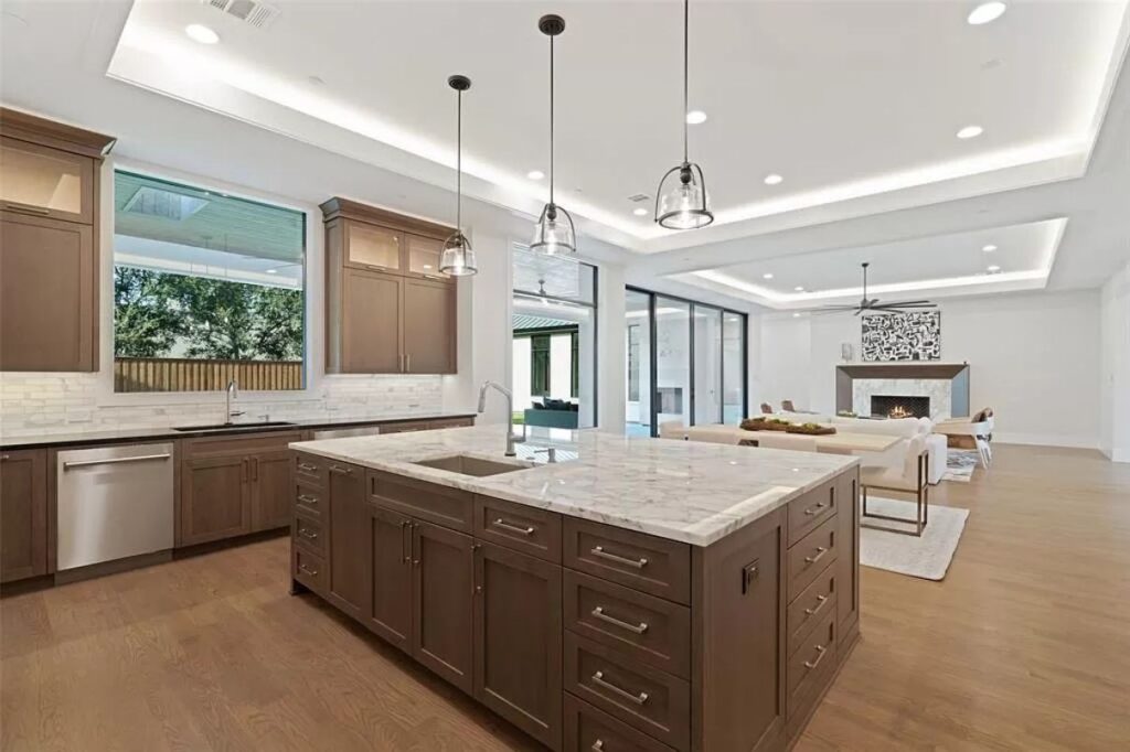 The Dallas Home is a newly built Twin Oaks residence offers exceptional details, custom finishes now available for sale. This home located at 4213 Willow Grove Rd, Dallas, Texas; offering 5 bedrooms and 7 bathrooms with over 6,700 square feet of living spaces.
