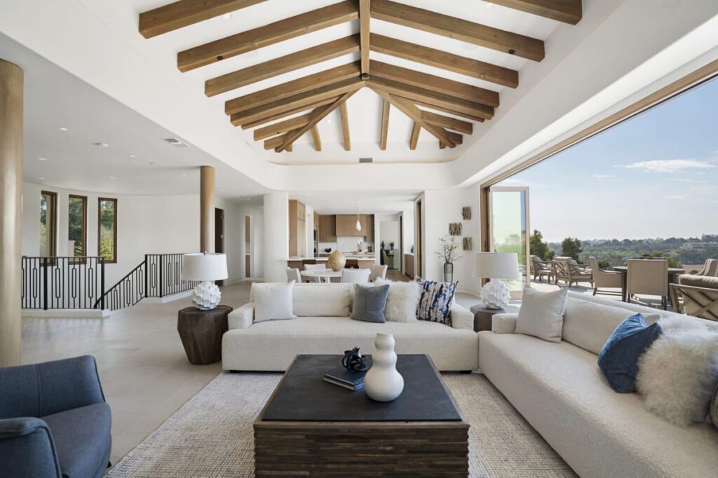 The Rancho Santa Fe Home is a luxurious 2020 modern architecture maximize the exceptional west-facing views now available for sale. This home located at 5870 San Elijo Ave, Rancho Santa Fe, California; offering 6 bedrooms and 9 bathrooms with over 8,500 square feet of living spaces.