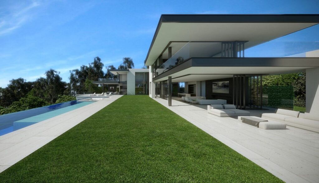 Laurel Way Home Design Concept is a project located in Beverly Hills, Los Angeles was designed in concept stage by acclaimed architect Paul McClean in Modern style; it offers luxurious modern living with 5 bedrooms and 10 bathrooms on 14,500 square feet.