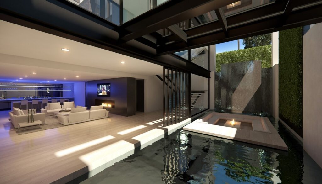 Laurel Way Home Design Concept is a project located in Beverly Hills, Los Angeles was designed in concept stage by acclaimed architect Paul McClean in Modern style; it offers luxurious modern living with 5 bedrooms and 10 bathrooms on 14,500 square feet.