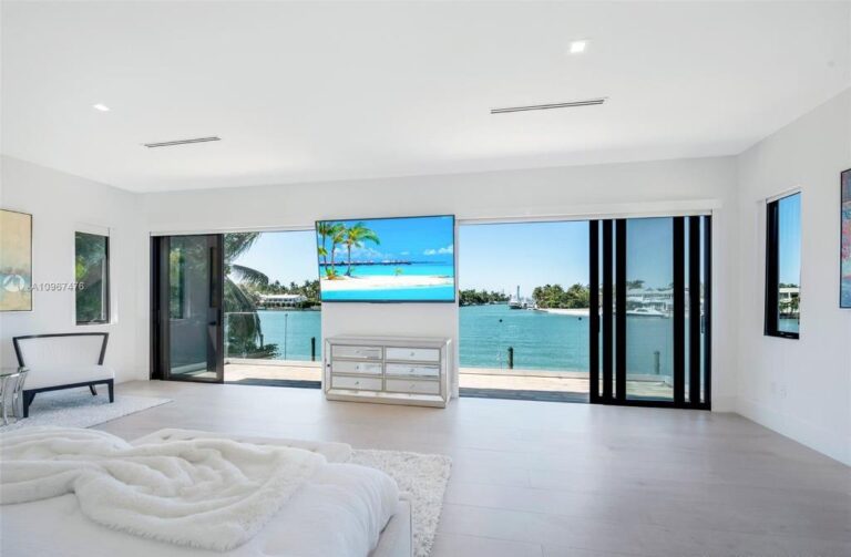 Miami Beach Waterfront Home for Sale Features Sleek Details