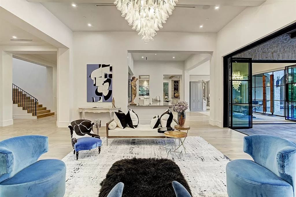 The Houston Home is a an enchanting fusion of French elegance and chic, contemporary vision now available for sale. This home located at 721 Ourlane Cir, Houston, Texas; offering 8 bedrooms and 11 bathrooms with over 12,000 square feet of living spaces.