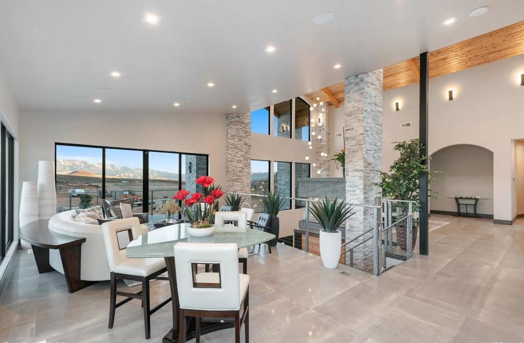 The Home in Utah is a luxurious home boasts the finest of finishes and taste in every square inch now available for sale. This home located at 3652 S Cypress Point Rd, Hurricane, Utah; offering 4 bedrooms and 5 bathrooms with over 6,000 square feet of living spaces.