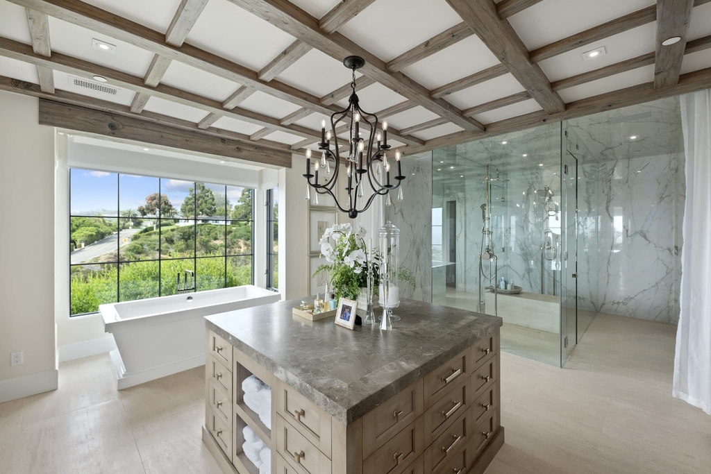 The California Architectural Masterpiece is an exceptional contemporary Spanish home is meticulously designed now available for sale. This home located at 1320 Muirlands Dr, La Jolla, California; offering 7 bedrooms and 10 bathrooms with over 12,600 square feet of living spaces.