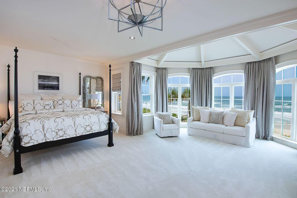 The Oceanfront Estate is a grand presence reminiscent of the deep South and the musings of a Hollywood producer now available for sale. This home located at 1063 Ponte Vedra Blvd, Ponte Vedra Beach, Florida; offering 5 bedrooms and 7 bathrooms with over 11,500 square feet of living spaces.