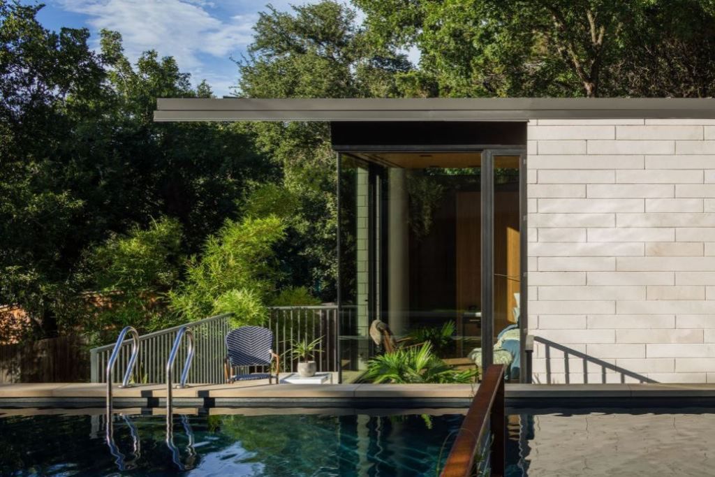 This Contemporary House in Austin, Texas, was designed by Ravel Architecture for clients in search of a quiet and private sanctuary; this house offers elegant living with fine finishes and smart amenities.