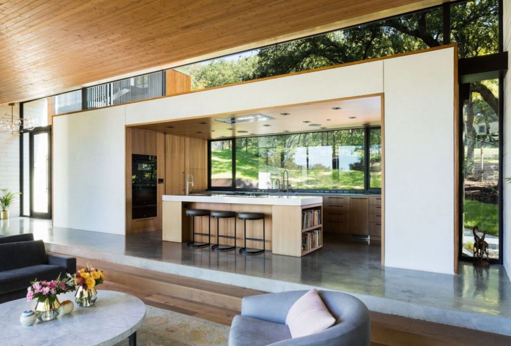 This Contemporary House in Austin, Texas, was designed by Ravel Architecture for clients in search of a quiet and private sanctuary; this house offers elegant living with fine finishes and smart amenities.