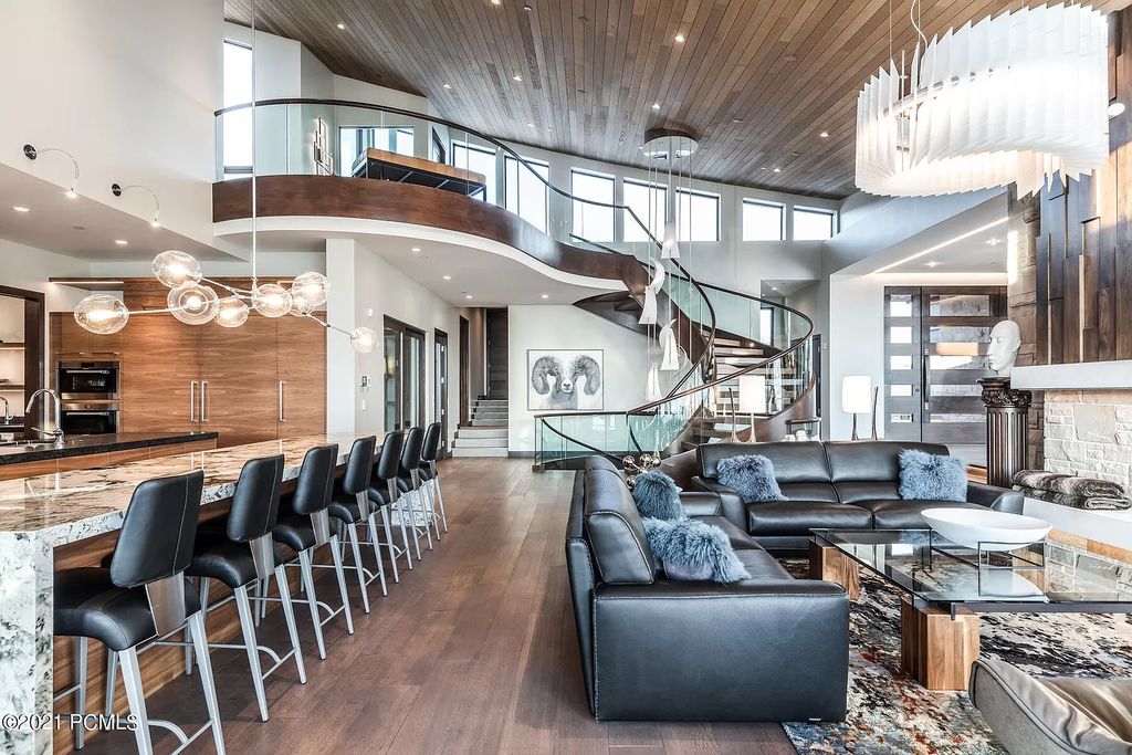 The Park City Home is a marvelous and magnificent estate now available for sale. This home located at 8742 N Lookout Ln, Park City, Utah; offering 6 bedrooms and 9 bathrooms with over 10,000 square feet of living spaces.