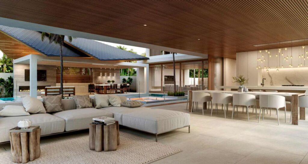 Modern Thai House Concept is a project located in Noosa Heads, Sunshine Coast, Australia was designed in concept stage by Chris Clout Design in Tropical contemporary style; it offers great connection between the indoors and outdoors with views to the waterfront and gardens.