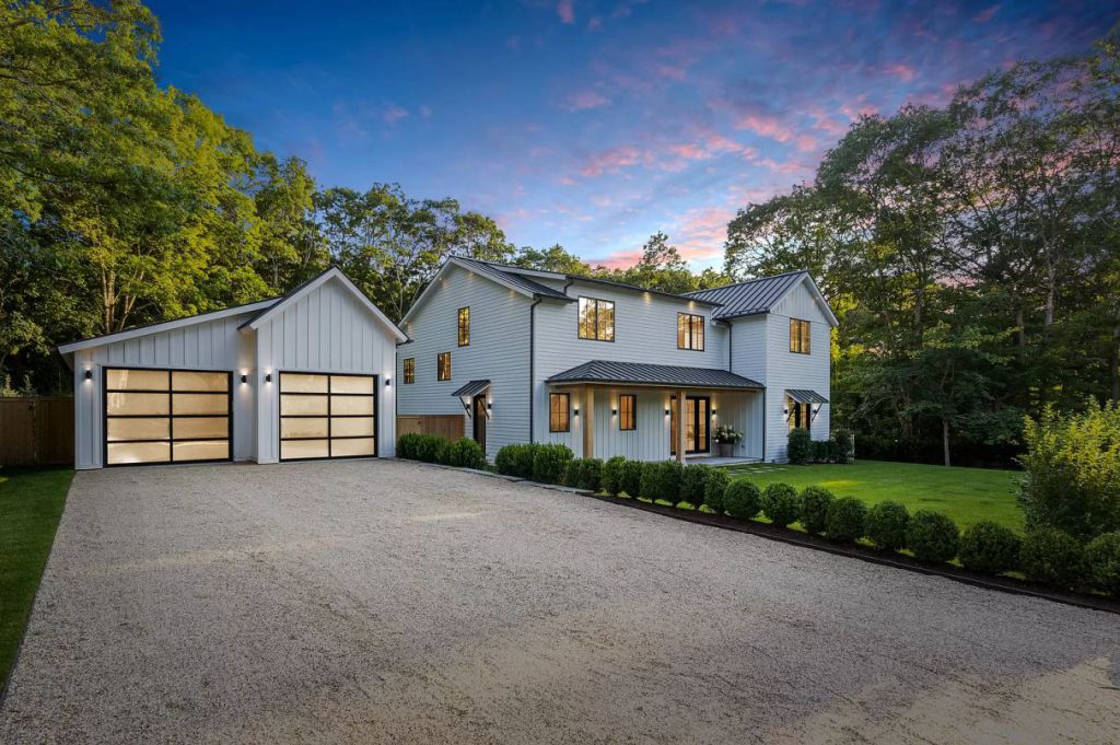 The East Hampton House is a newly constructed modern farmhouse on a prime half-acre parcel both aesthetically and functionally now available for sale. This home located at 51 Wireless Rd, East Hampton, New York; offering 6 bedrooms and 7 bathrooms with over 5,600 square feet of living spaces.