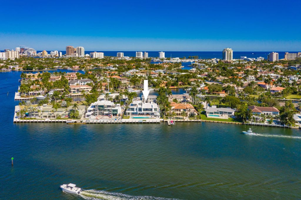 The Fort Lauderdale Mansion is a modern masterpiece in prestigious Harbor Beach with Awe-inspiring Intracoastal views now available for sale. This home located at 2412 Laguna Dr, Fort Lauderdale, Florida; offering 6 bedrooms and 9 bathrooms with over 9,400 square feet of living spaces