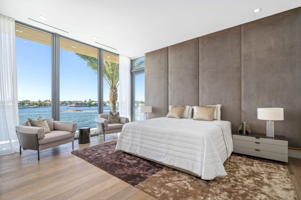 The Fort Lauderdale Mansion is a modern masterpiece in prestigious Harbor Beach with Awe-inspiring Intracoastal views now available for sale. This home located at 2412 Laguna Dr, Fort Lauderdale, Florida; offering 6 bedrooms and 9 bathrooms with over 9,400 square feet of living spaces