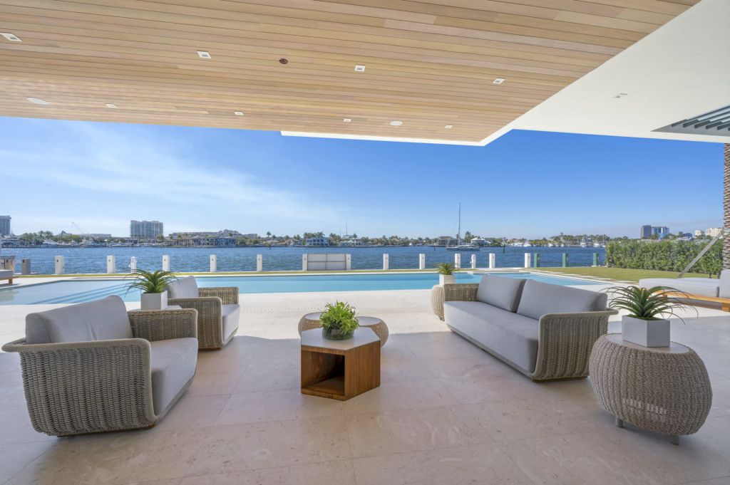 The Fort Lauderdale Mansion is a modern masterpiece in prestigious Harbor Beach with Awe-inspiring Intracoastal views now available for sale. This home located at 2412 Laguna Dr, Fort Lauderdale, Florida; offering 6 bedrooms and 9 bathrooms with over 9,400 square feet of living spaces