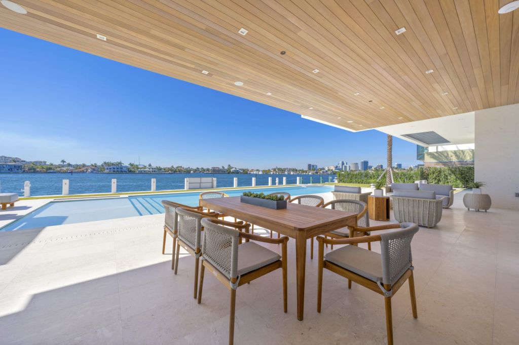 The Fort Lauderdale Mansion is a modern masterpiece in prestigious Harbor Beach with Awe-inspiring Intracoastal views now available for sale. This home located at 2412 Laguna Dr, Fort Lauderdale, Florida; offering 6 bedrooms and 9 bathrooms with over 9,400 square feet of living spaces