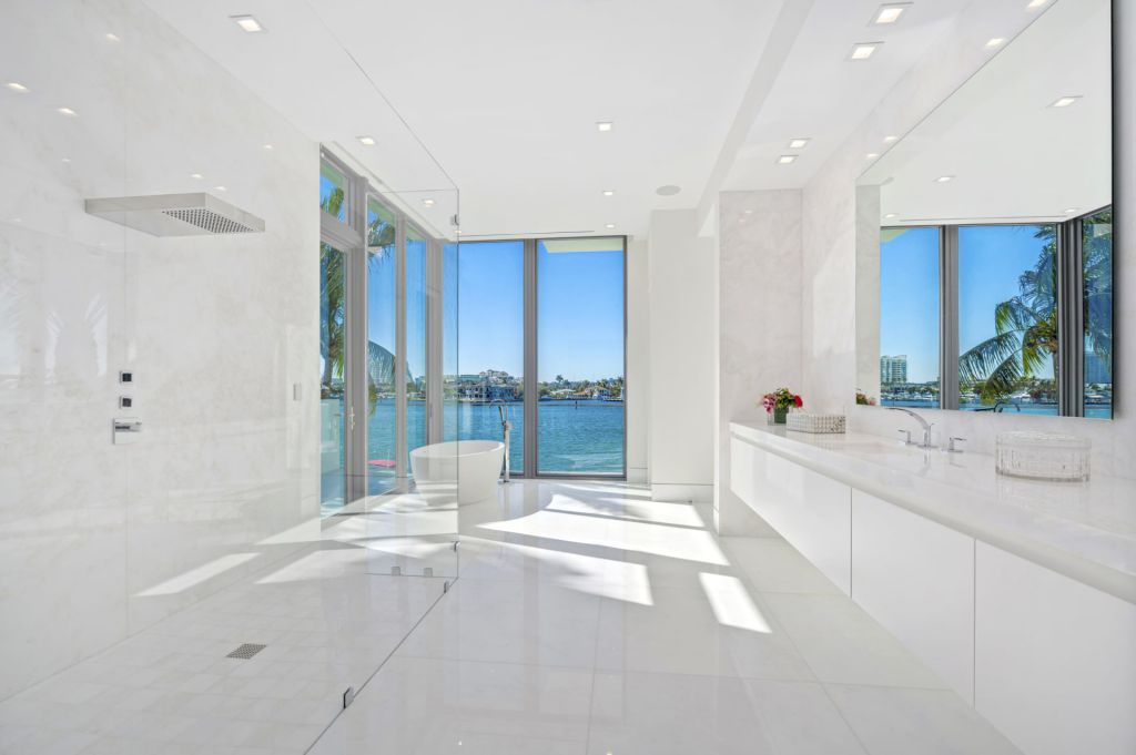 The Fort Lauderdale Mansion is a modern masterpiece in prestigious Harbor Beach with Awe-inspiring Intracoastal views now available for sale. This home located at 2412 Laguna Dr, Fort Lauderdale, Florida; offering 6 bedrooms and 9 bathrooms with over 9,400 square feet of living spaces