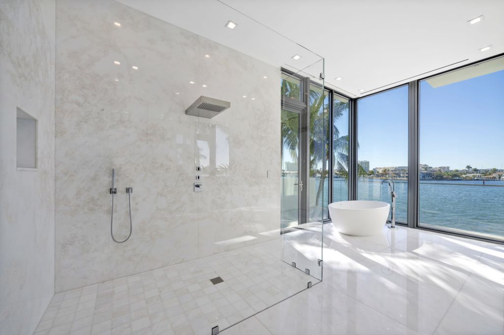 The Fort Lauderdale Mansion is a modern masterpiece in prestigious Harbor Beach with Awe-inspiring Intracoastal views now available for sale. This home located at 2412 Laguna Dr, Fort Lauderdale, Florida; offering 6 bedrooms and 9 bathrooms with over 9,400 square feet of living spaces