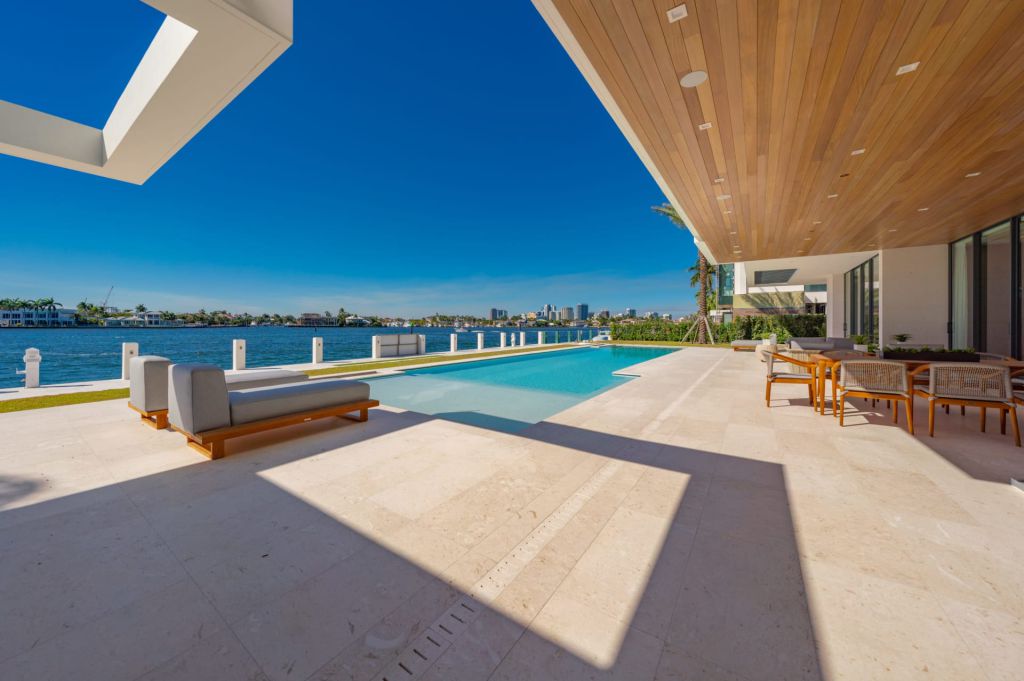 The Fort Lauderdale Mansion is a modern masterpiece in prestigious Harbor Beach with Awe-inspiring Intracoastal views now available for sale. This home located at 2412 Laguna Dr, Fort Lauderdale, Florida; offering 6 bedrooms and 9 bathrooms with over 9,400 square feet of living spaces