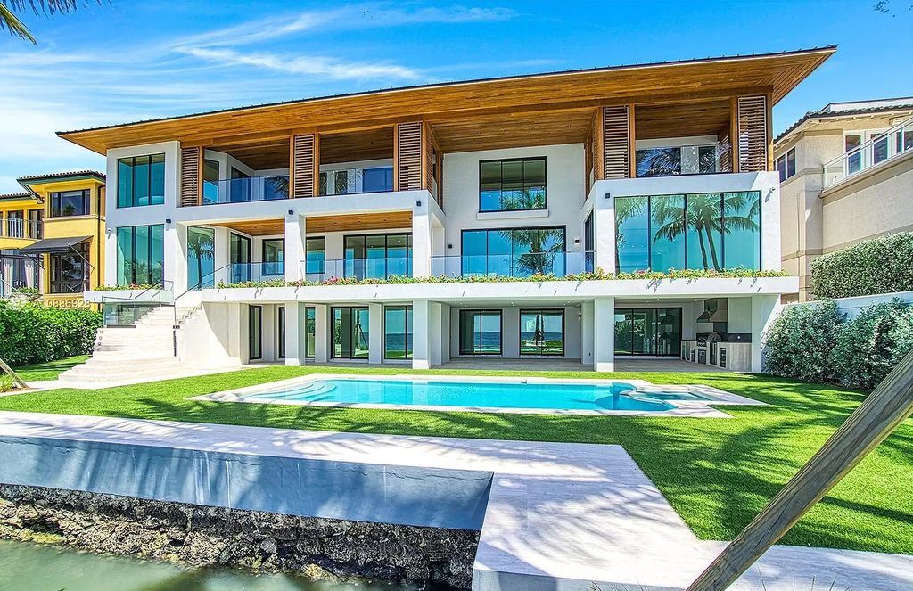 The Florida Mansion is a tropical modern residence in 24 hour Anchorage guard gated community now available for sale. This home located at 3525 Anchorage Way, Miami, Florida; offering 7 bedrooms and 8 bathrooms with over 9,000 square feet of living spaces.