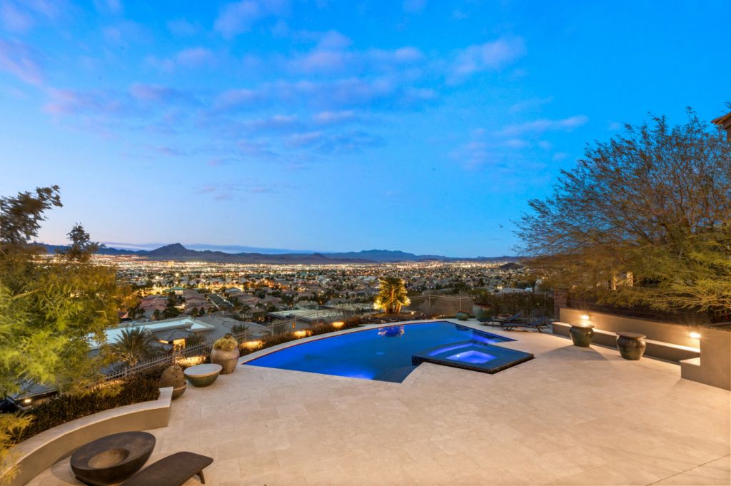 The Henderson House is a luxurious property with almost every room features unobstructed views now available for sale. This home located at 1508 View Field Ct, Henderson, Nevada; offering 4 bedrooms and 8 bathrooms with over 7,600 square feet of living spaces.