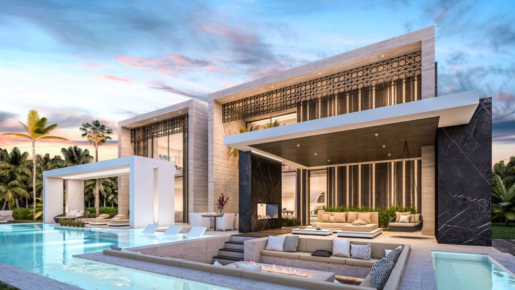 Design Concept of Dubai Mansion is a project located in Dubai, UAE was designed in concept stage by B8 Architecture and Design Studio with contemporary character; it offers luxurious modern living. 