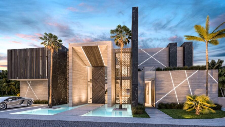 This Mansion Design Concept is Inspired in Traditional Arab Aesthetics