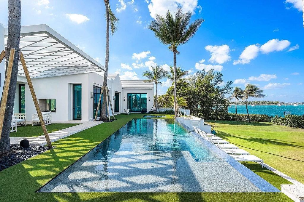 The Palm Beach Mansion is a Direct oceanfront masterpiece offers the most unique South Florida indoor, outdoor living experience now available for sale. This home located at 149 E Inlet Dr, Palm Beach, Florida; offering 7 bedrooms and 11 bathrooms with over 7,600 square feet of living spaces.