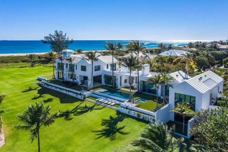 A Direct Oceanfront Palm Beach Mansion hits the Market for $78,500,000