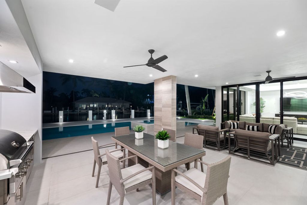 The Modern Home in Fort Lauderdale is a newly completed residence features the expansive covered area and intracoastal views now available for sale. This home located at 2519 Lucille Dr, Fort Lauderdale, Florida; offering 6 bedrooms and 8 bathrooms with over 6,900 square feet of living spaces. 